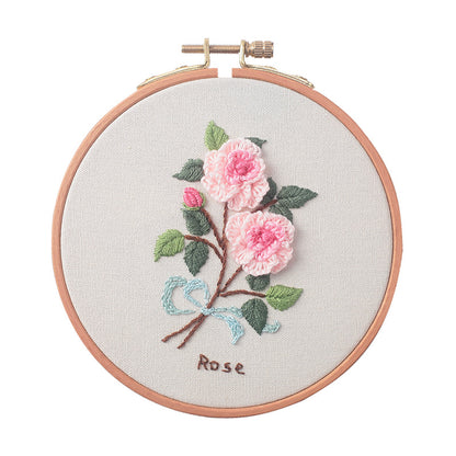 QIUDU embroidery kit lavender pattern step-by-step guide