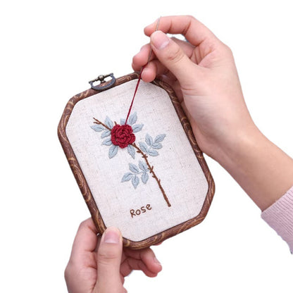 Embroidery Kit for Beginners — 3D Flower Hand Stitching DIY Craft Kit with Frame | All Supplies Included