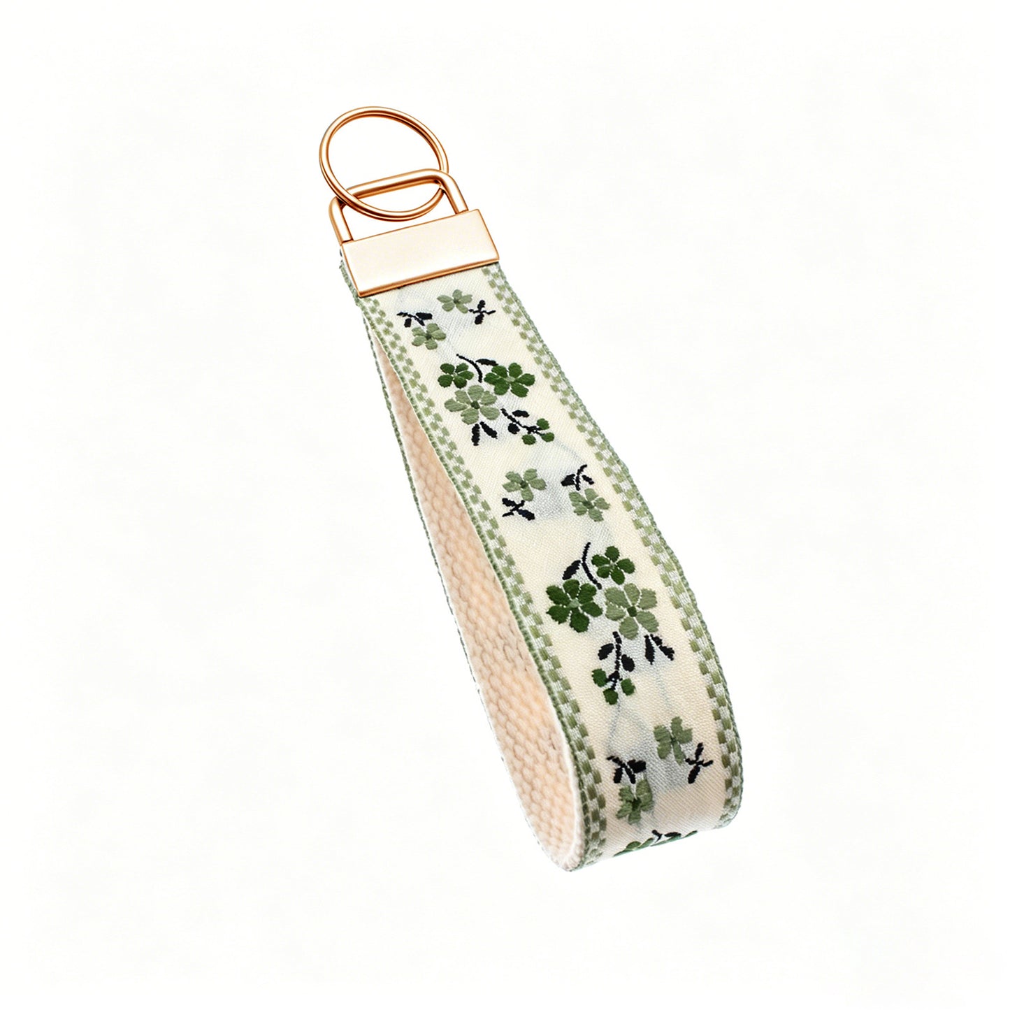 QIUDU embroidered wristlet keychain gift packaging