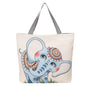 QIUDU Chinese embroidered tote bag tablecloth cat embroidery