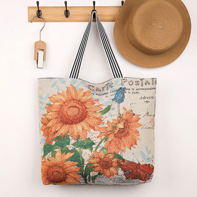 QIUDU Chinese embroidered tote bag gift packaging presentation