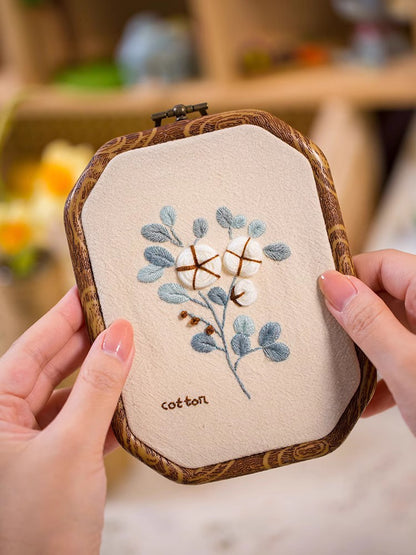 Embroidery Kit for Beginners — 3D Flower Hand Stitching DIY Craft Kit with Frame | All Supplies Included