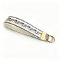 QIUDU embroidered keychain Style 5 silver hardware
