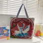 QIUDU Chinese embroidered tote bag elephant design