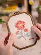 Embroidery Kit for Beginners — 3D Flower Hand Stitching DIY Craft Kit with Frame | All Supplies Included